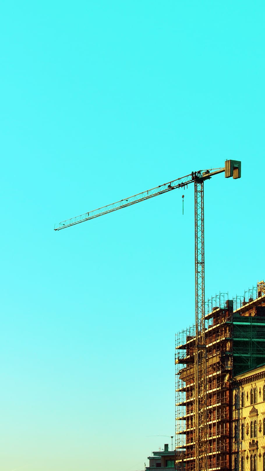 italy, trieste, sky, crane - construction machinery, construction industry HD wallpaper