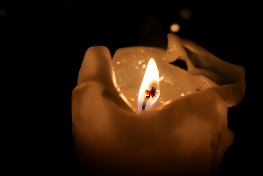 candle, wick, candle wick, light, candlelight, contemplative HD wallpaper