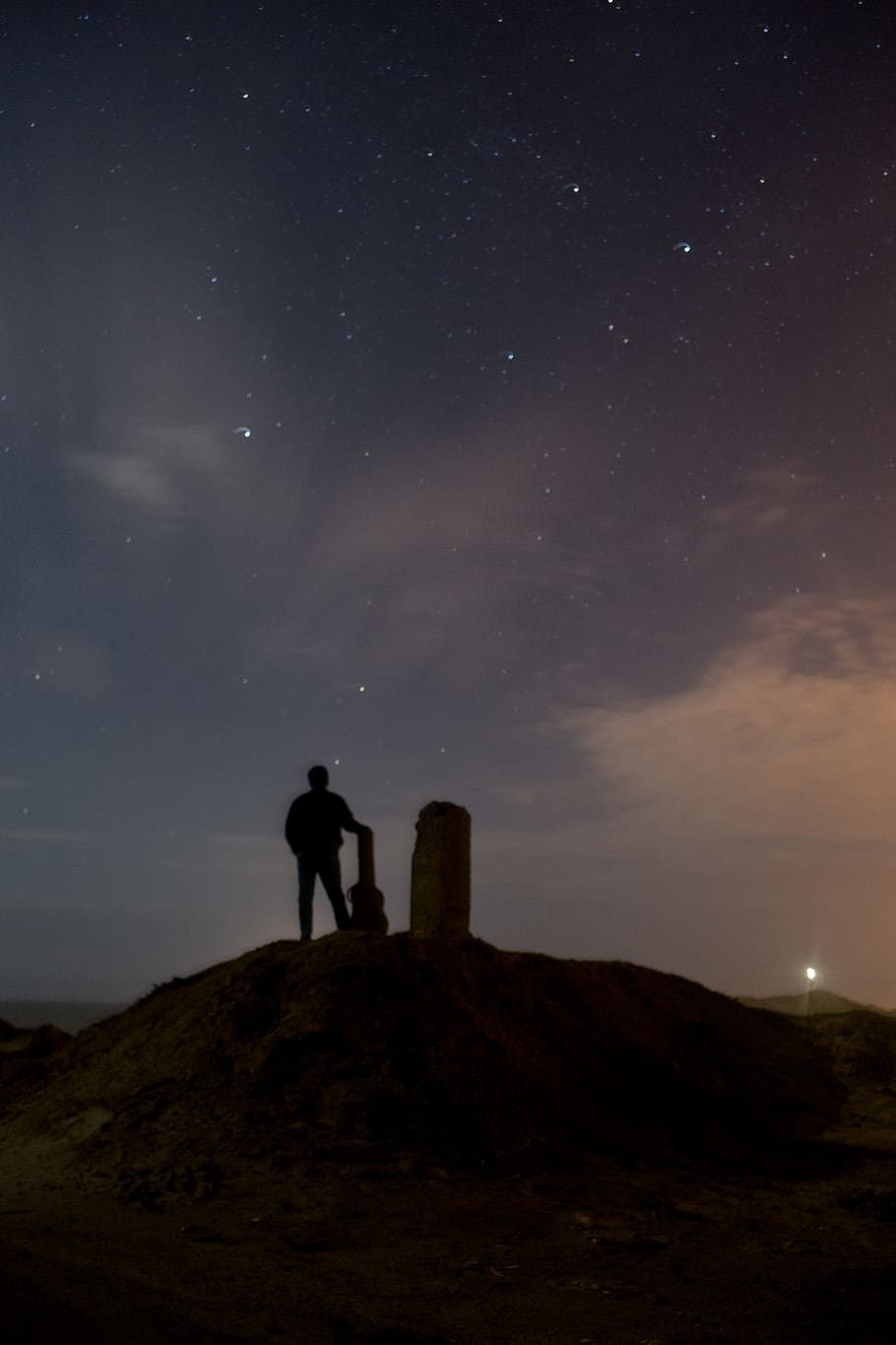 peru, punta balcones, sky, star - space, night, astronomy, silhouette HD wallpaper