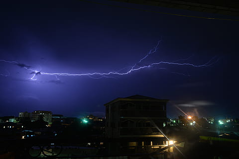 cameroon, douala, bessengue, thunder, lights, lightning, cameroun HD wallpaper