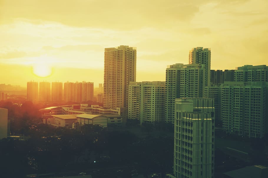 HD wallpaper: singapore, national university of singapore, sunset,  buildings | Wallpaper Flare