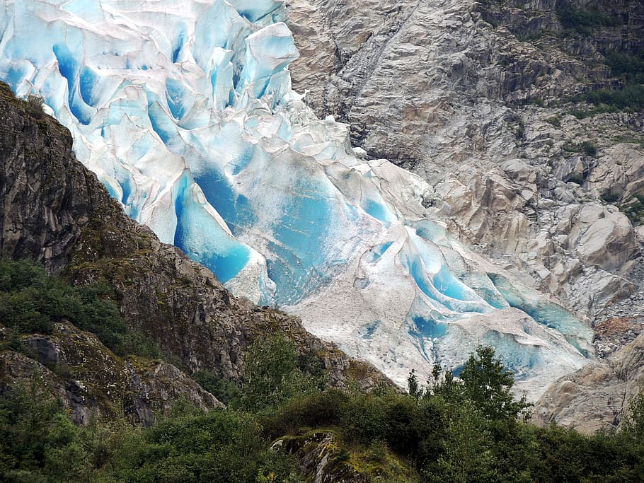 herbert glacier, united states, juneau, snow, cold, frozen, HD wallpaper
