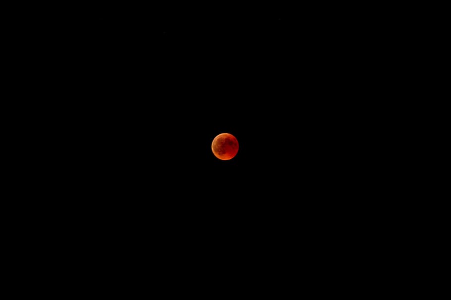 red moon wallpaper, space, sky, beauty in nature, copy space HD wallpaper