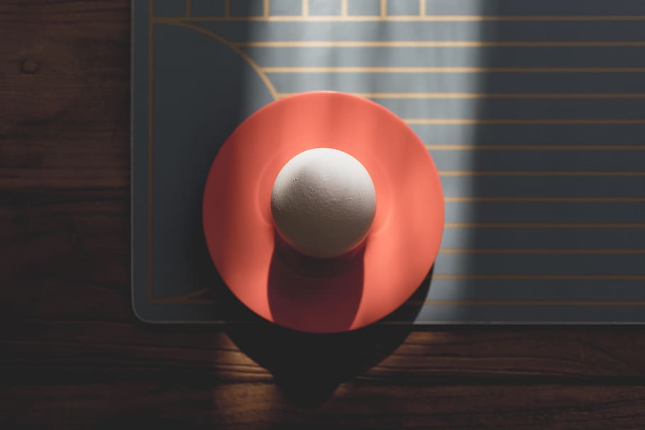 egg, morning, light, sunlight, round, circle, lines, orange HD wallpaper