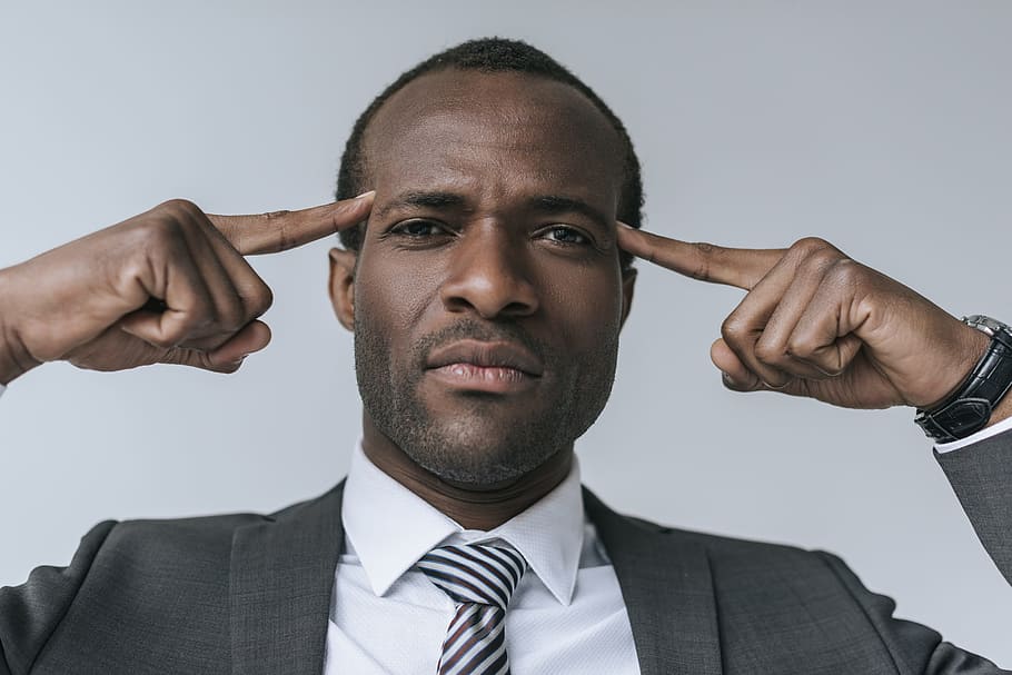 think, man, person, alone, brain, portrait, headshot, studio shot HD wallpaper