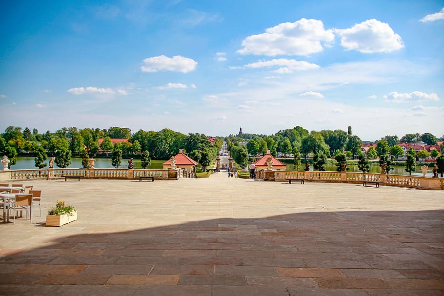 germany, travel, clouds, sky, castle, art, culture, landscape HD wallpaper