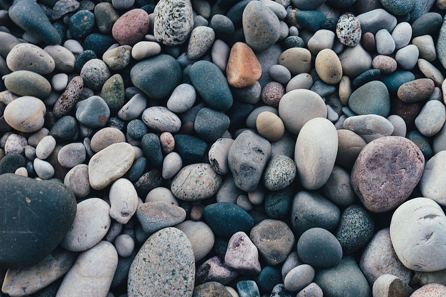 stone, pebbles, rocks, shore, full frame, stone - object, solid HD wallpaper