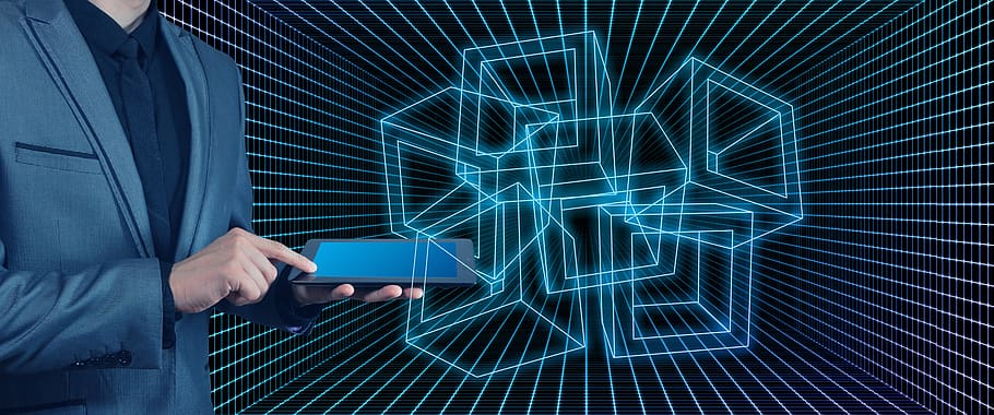 block chain, data, record, hand holding, blocks, cryptographically HD wallpaper