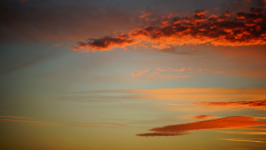 HD wallpaper: clouds, dawn, red, sky, west, sunset, twilight, heaven ...