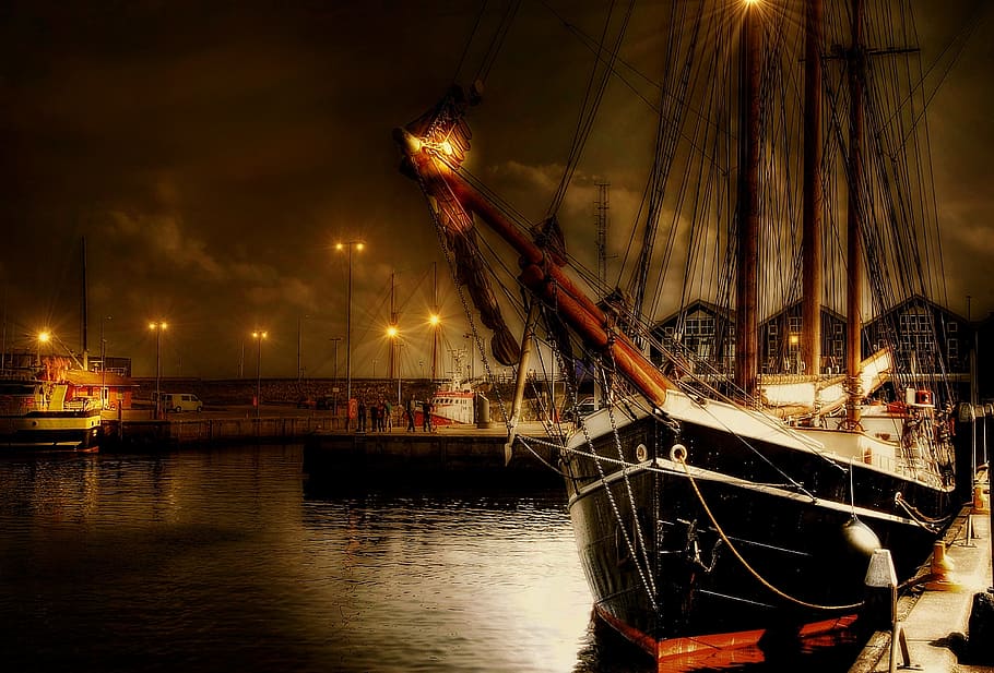 sail, sailing, vessel, ship, cargo, transport, transportation HD wallpaper