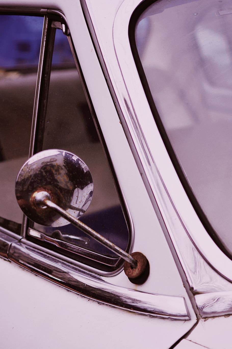 white car, sphere, fashion, style, rare, vintage, retro, wallpaper HD wallpaper