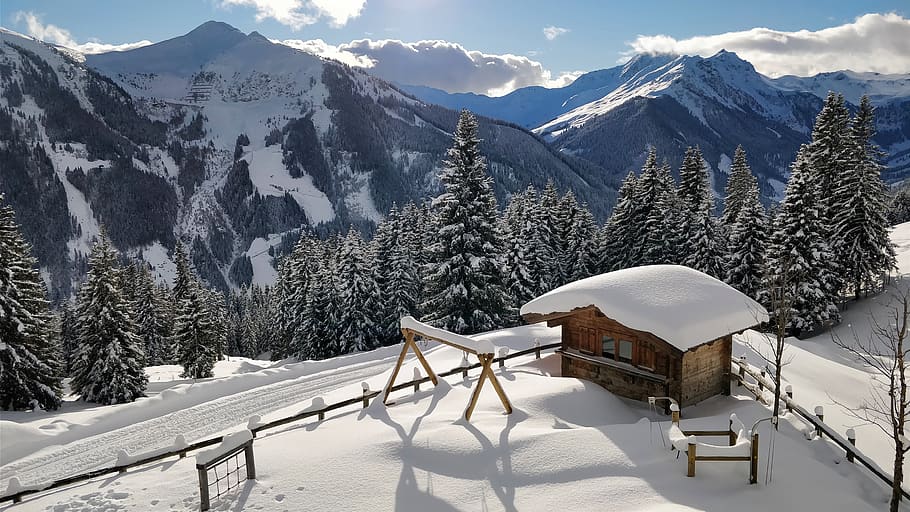 house on mountain edge, nature, outdoors, housing, building, plant HD wallpaper