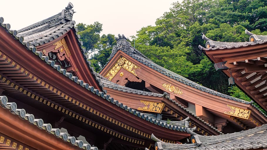 japan, kamakura, temple, roof, architecture, built structure, HD wallpaper
