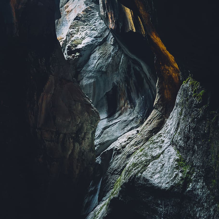 Cave, daylight, environment, geology, nature, rock, rock - object HD wallpaper