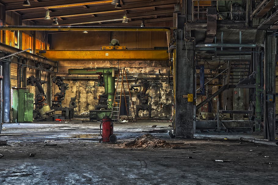 lost places, machines, old, factory, industry, broken, abandoned, HD wallpaper