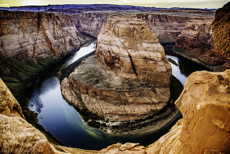 Horseshoe Bend, Utah, nature, canyon, valley, outdoors, mountain HD wallpaper