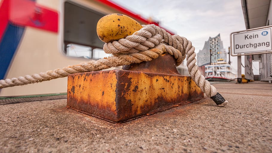 port, rope, ship, boat, sea, water, knot, dew, pier, leash HD wallpaper