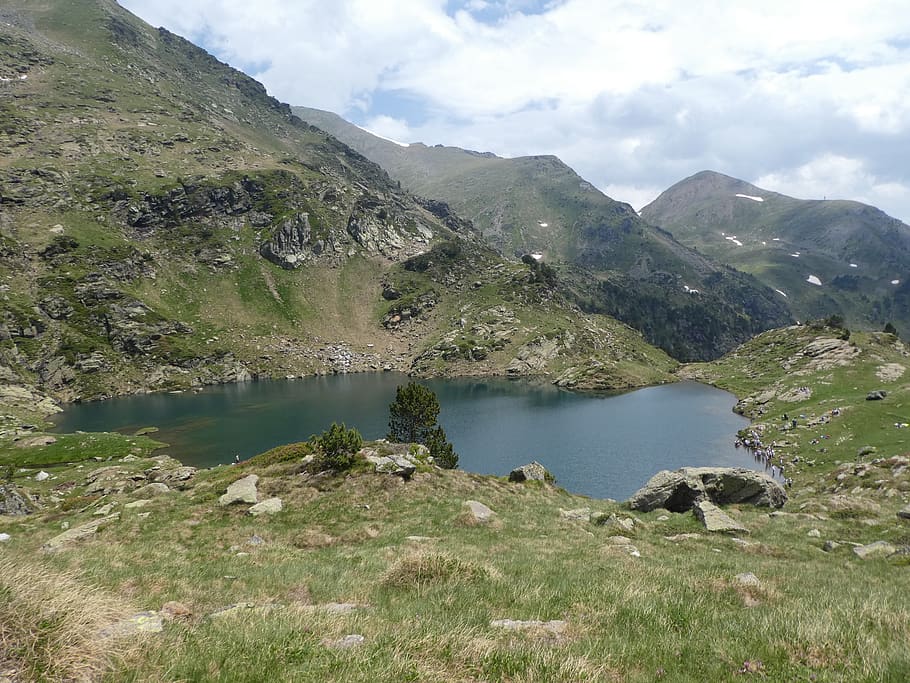 mountain, lake, andorra, beauty in nature, water, scenics - nature, HD wallpaper