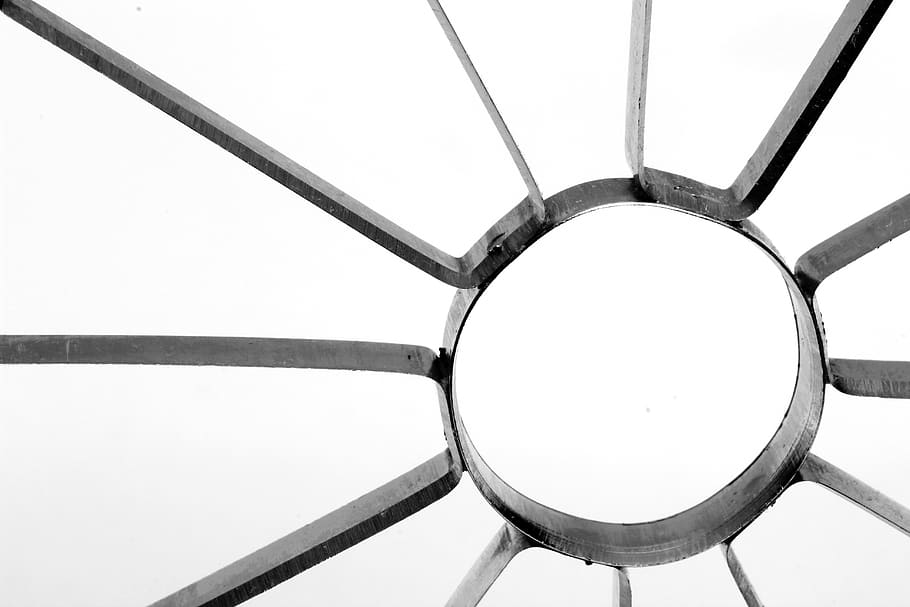 black, white, macro, macro photo, detail, metal, no people HD wallpaper