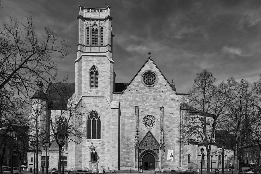 tower, steeple, spire, architecture, building, church, person HD wallpaper