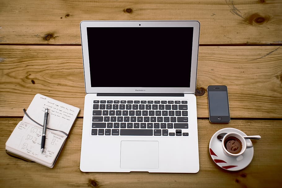 technology, computer, laptop, business, wood, coffee, notepad HD wallpaper