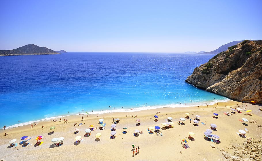 antalya, türkiye, kaputaş beach, turquoise coast turkey, turquoise blue, HD wallpaper