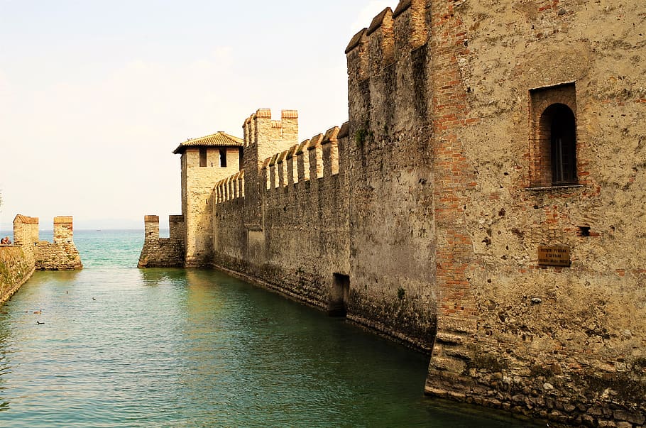 castle, rocca, torre, middle ages, fortress, sirmione, architecture HD wallpaper
