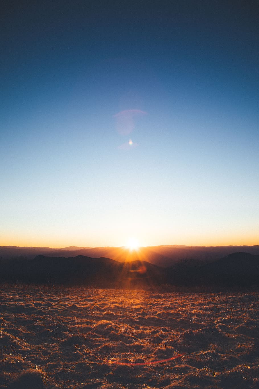 golden hour over mountain range, sky, beauty in nature, scenics - nature HD wallpaper