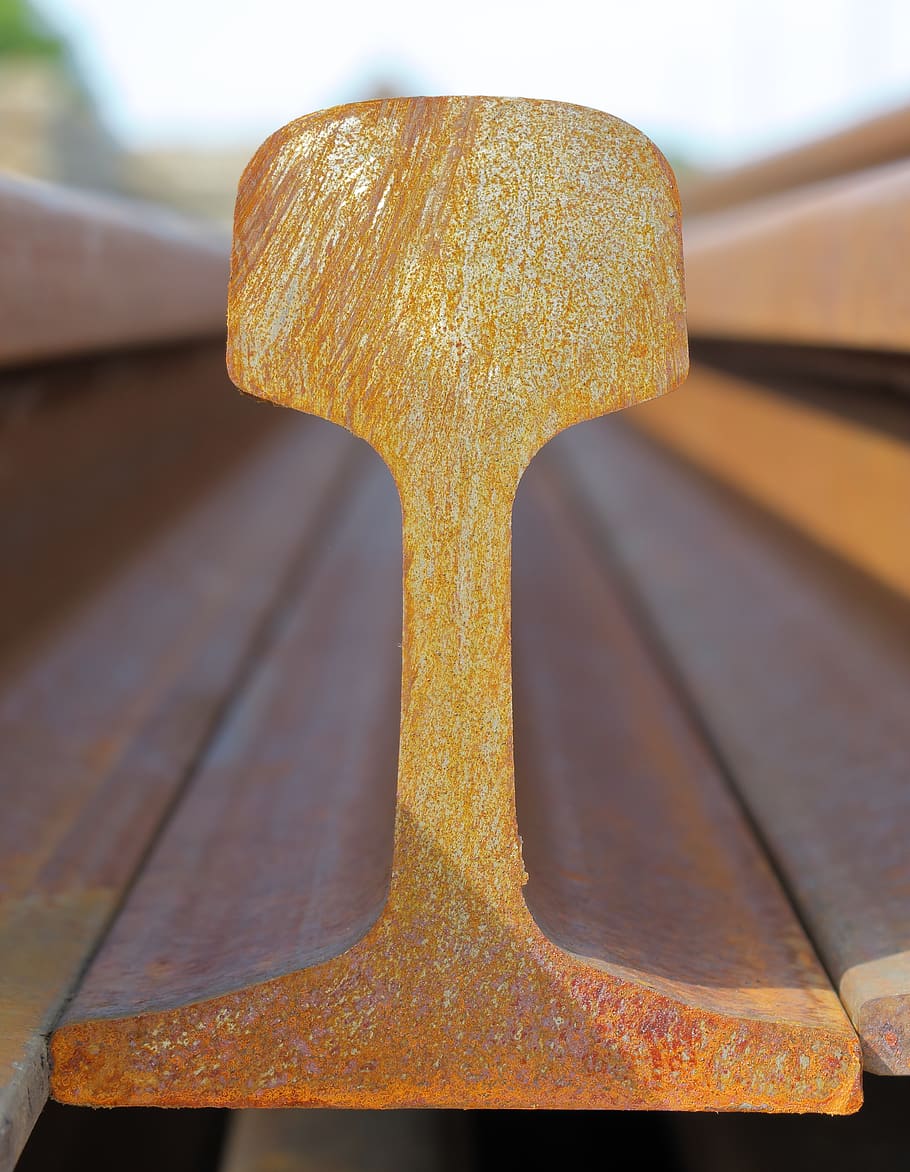 rail track, iron, rust, rails, gleise, steel, railroad track HD wallpaper