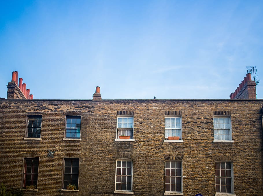 old, building, bricks, chimney, architecture, windows, built structure HD wallpaper
