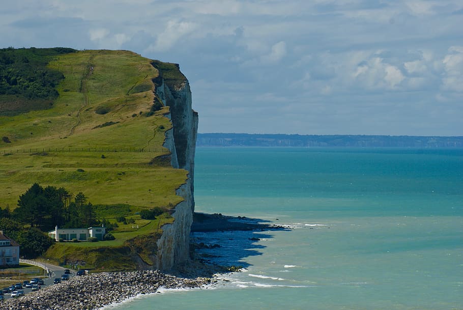 france, normandy, sea, water, scenics - nature, beauty in nature HD wallpaper