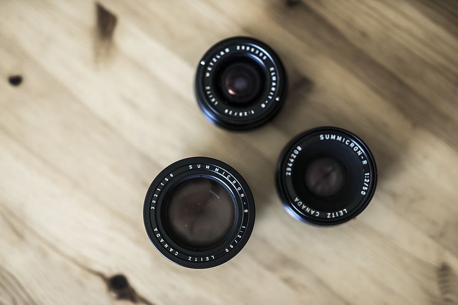 lens, table, tabletop, leica, r, wood - material, photography themes HD wallpaper