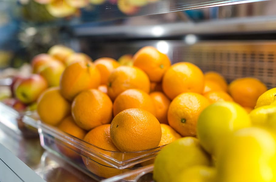 Tray of Orange Fruits, abundance, apples, bar, breakfast, citrus HD wallpaper