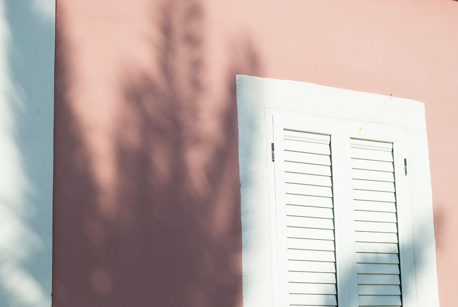 white louver door, home decor, window, shutter, curtain, montenegro HD wallpaper