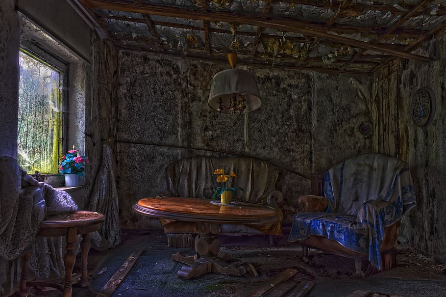 lost places, residence, old, architecture, broken, separate, HD wallpaper