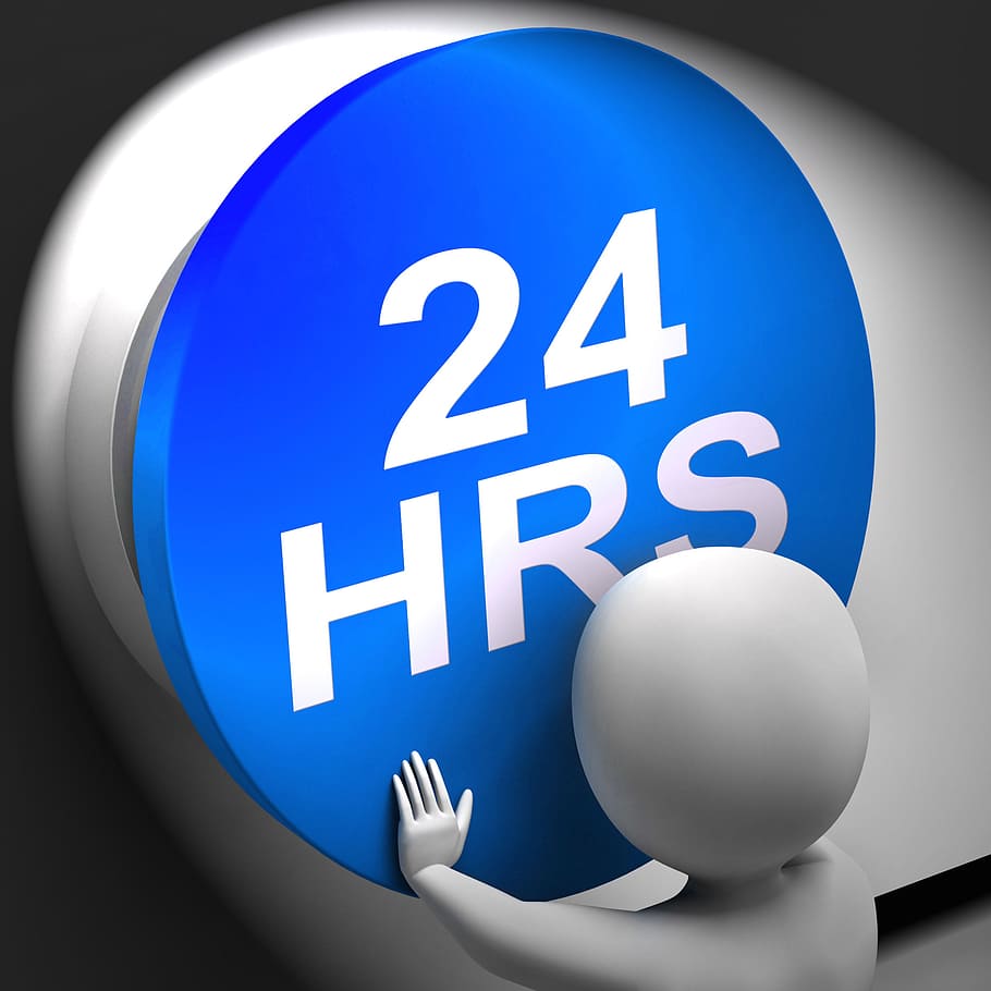 Twenty Four Hours Pressed Showing 24H Availability, 24 hours, HD wallpaper