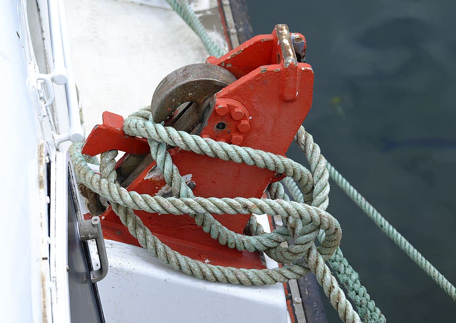 red, knot, cord, tie, rope, nautical vessel, strength, tied up HD wallpaper