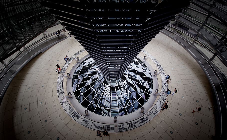 berlin, bundestag, germany, mirror, mirrors, dome, architecture HD wallpaper