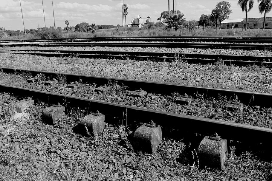 engineering, rails, train, steel, metal, station, railroad HD wallpaper