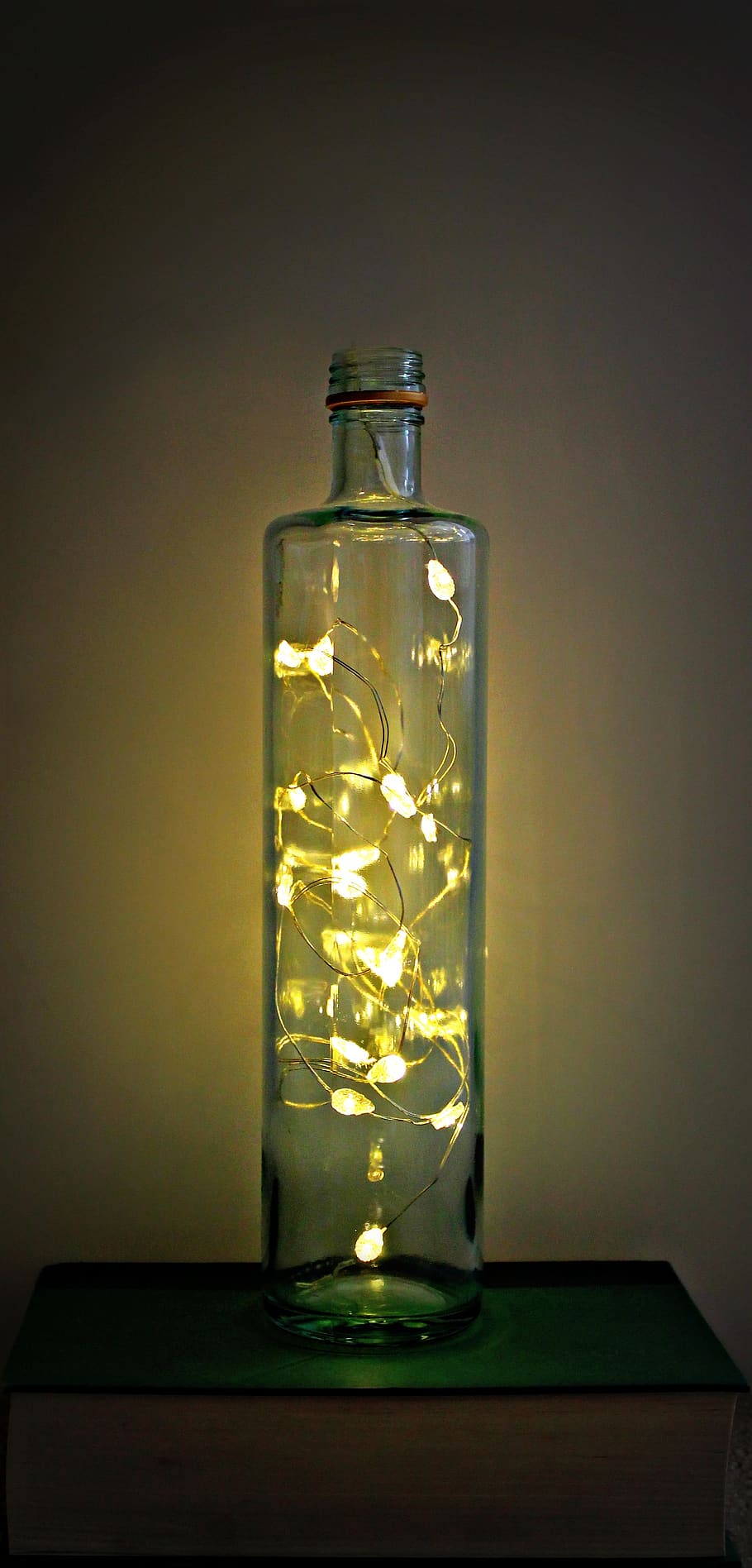 string light, fairylight, backround, wallpaper, bottle, glass - material HD wallpaper