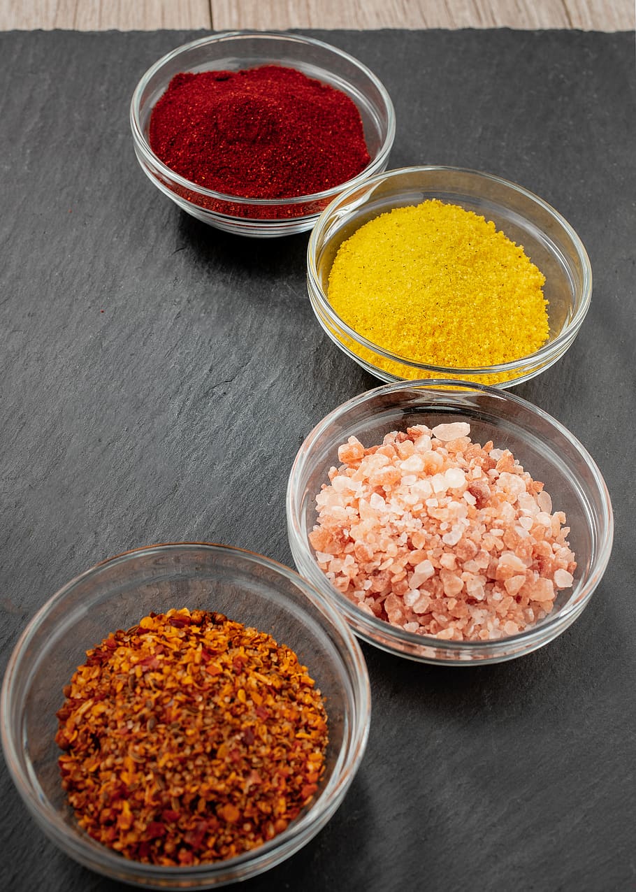spices, slate, background, ad space, copy space, colors, red HD wallpaper