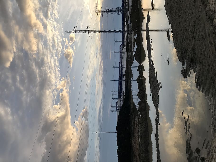 sky, clouds, water, mirror, cloud - sky, nature, beauty in nature HD wallpaper