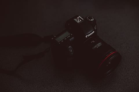 black Canon DSLR camera, electronics, digital camera, video camera HD wallpaper