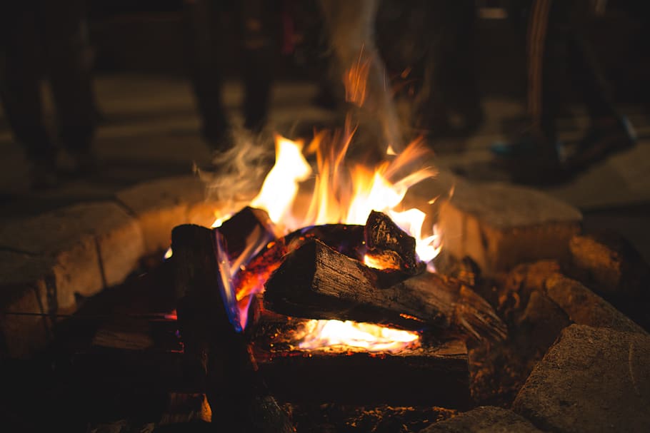 fire, flame, heat - temperature, burning, fire - natural phenomenon HD wallpaper