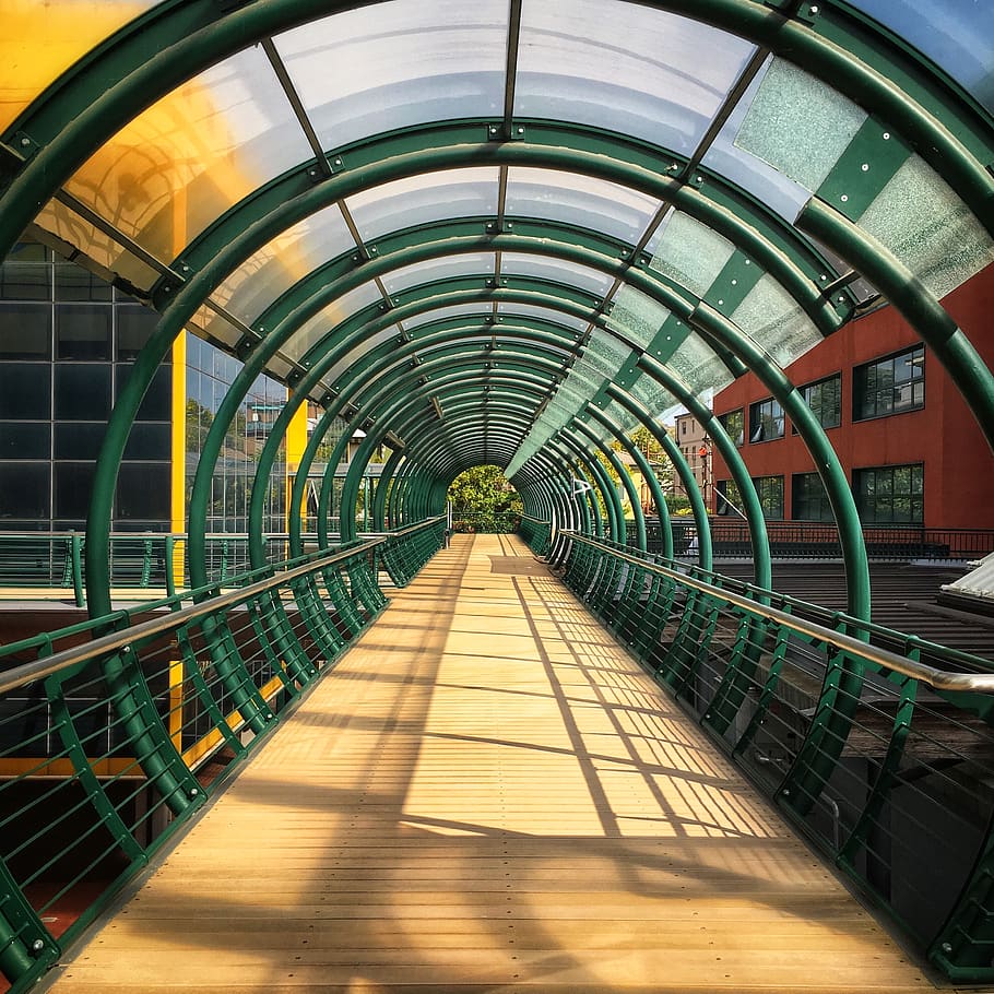 architecture, building, perspective, tunnel, the way forward HD wallpaper