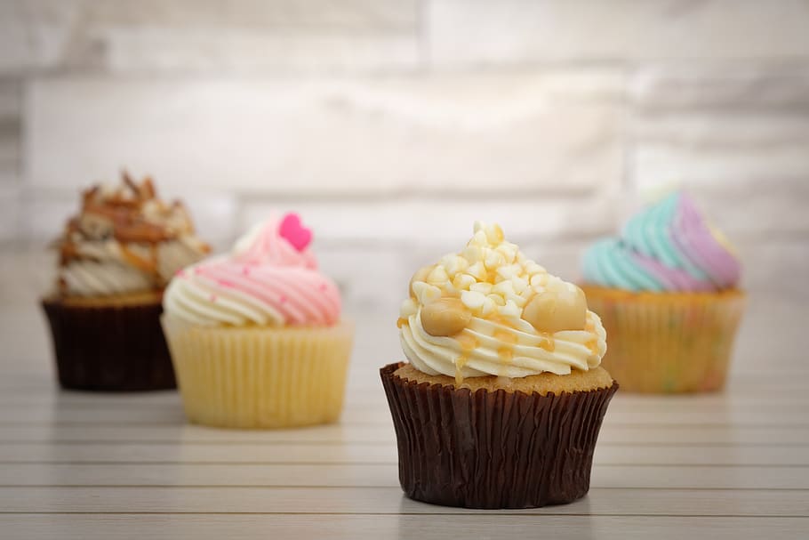 Photo of Cupcakes, bake, baked, bakery, baking, butter, cream HD wallpaper