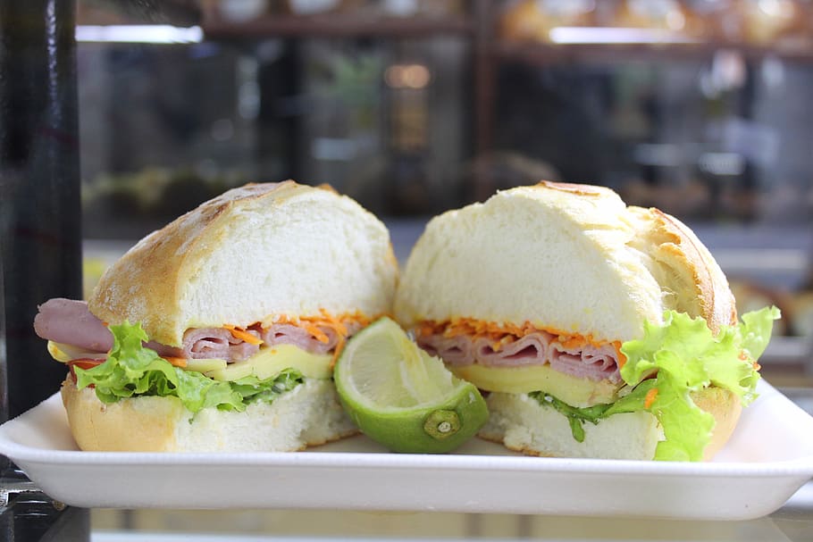 sandwich, turkey breast, lettuce, bread, bakery, food, cheese HD wallpaper