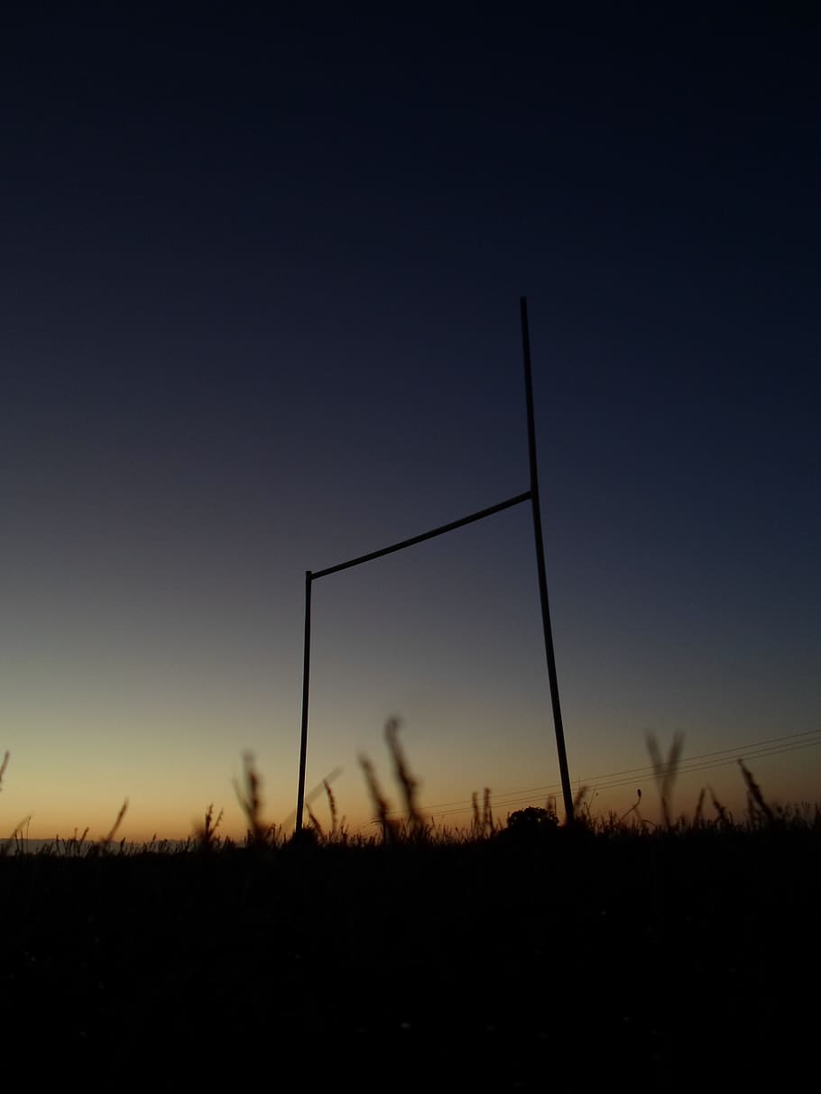 goals goal post dawn grass