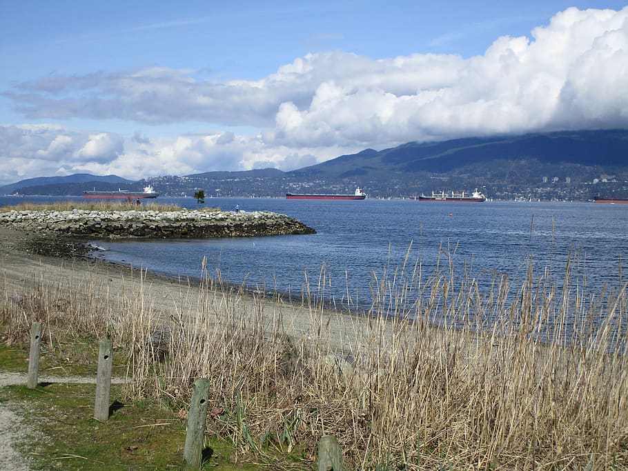 jericho beach, point grey, vancouver, water, cloud - sky, beauty in nature, HD wallpaper