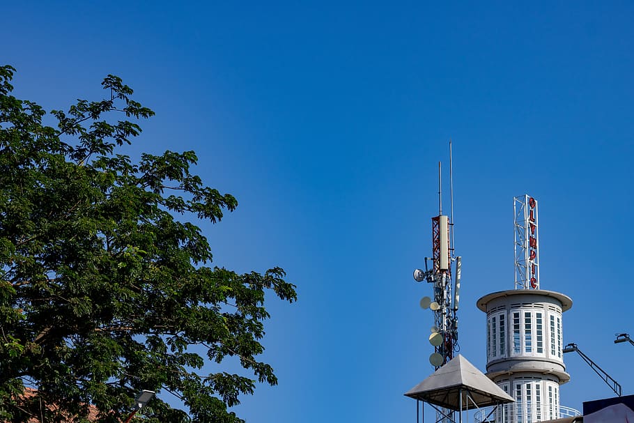 indonesia, keputran, sky, blue, low angle view, architecture HD wallpaper